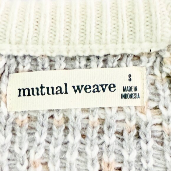 Mutual Weave Women's Pullover Crewneck Fair Isle Knit Ivory Sweater Sz Small NWT - Picture 5 of 9
